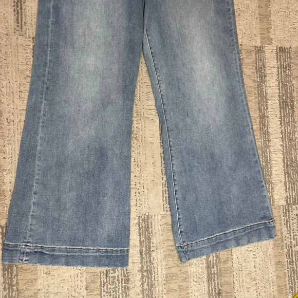 Dear John Womens Wide Leg High Rise Patch Pocket Jeans Blue Size 32 DPM-55-A152 - Picture 10 of 12